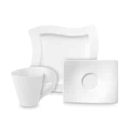 Geschirr Set New Wave Villeroy & Boch NewWave Kaffee Set / elegantes Kaffee Service aus Porzellan in geschwungener Form / geeignet für bis zu 4 Personen / 1 x Set (12-teilig) - 1