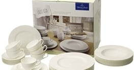 V&B Geschirr Set Villeroy & Boch Royal Basic Set / Hochwertiges Bone Porzellangeschirr für die Basisausstattung/ geeignet für bis zu 6 Personen / 1 x Set (30-teilig) - 6